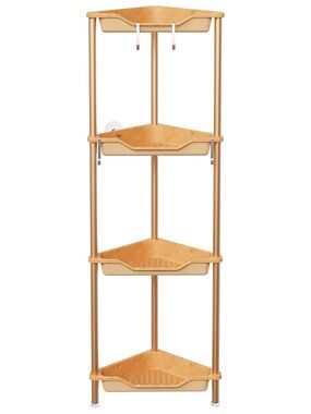 Orimade Rustproof 4 Tier Floor Standing Corner Shower Caddy Organizer